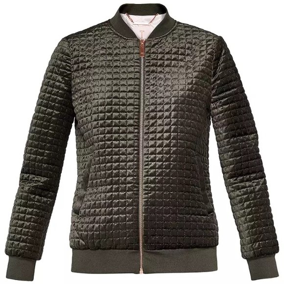 Ted Baker Quilted Detail Velvet Jacket NWT